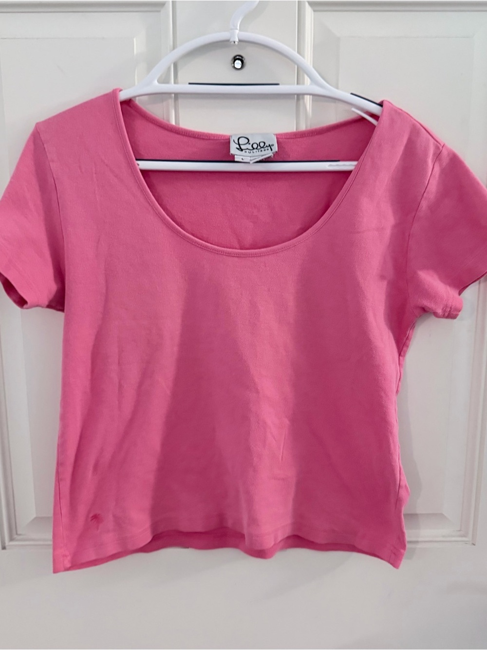 Lilly Pulitzer T-Shirt L | Pink Vintage Scoop Neck